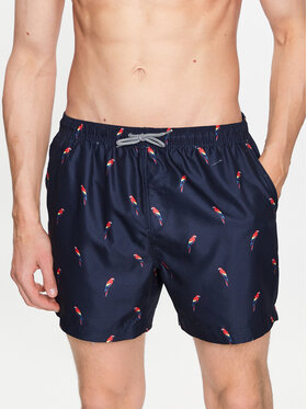 Brave Soul Brave Soul Szorty kąpielowe MSRT-PARROT Granatowy Regular Fit