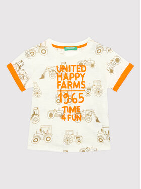 United Colors Of Benetton United Colors Of Benetton T-Shirt 3UBTG100U Beżowy Regular Fit