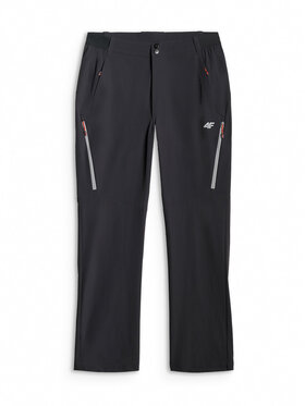 4F 4F Spodnie outdoor TREKKING Czarny Regular Fit