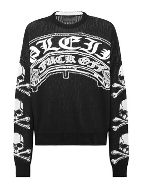 PHILIPP PLEIN PHILIPP PLEIN S dlouhým rukávem 11483 Černá Regular Fit