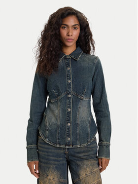 Guess Jeans Guess Jeans džinsiniai marškiniai W5BH47 D4ON3 Tamsiai mėlyna Regular Fit