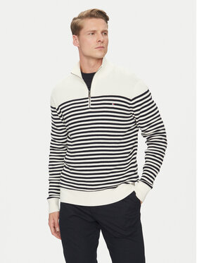 Tommy Hilfiger Tommy Hilfiger Sweter MW0MW38601 Écru Regular Fit