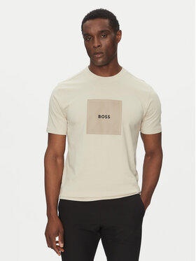 BOSS BOSS Tričko Logo 50538096 Béžová Regular Fit
