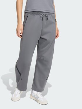adidas adidas Spodnie materiałowe Z.N.E. OPEN HEMZ.N.E. OPEN HEM Szary Loose Fit