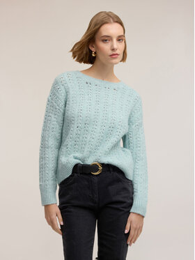 Motivi Motivi Sweter M2516001153N004 Turkusowy Regular Fit