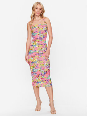 Just Cavalli Just Cavalli Koktel haljina 74PBO924 Ružičasta Slim Fit