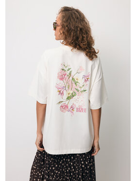BIZUU BIZUU T-Shirt RIONA Biały Standard Fit