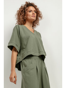Tessita Tessita Bluza T416/8/XS-S Zielony Loose Fit