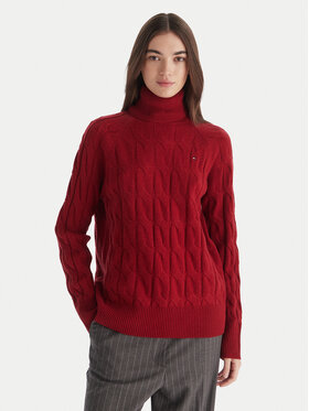 Tommy Hilfiger Tommy Hilfiger Golf WW0WW46791 Rdeča Regular Fit