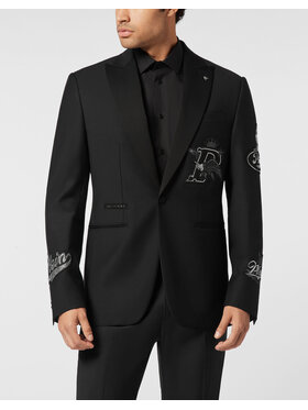 PHILIPP PLEIN PHILIPP PLEIN Marynarka 26099 Czarny Regular Fit