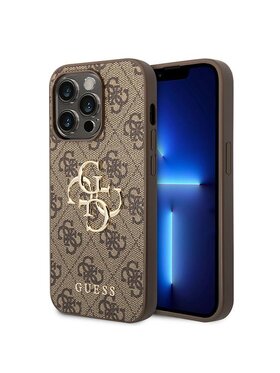Guess Guess Etui na telefon iPhone 15 Pro Max Brązowy