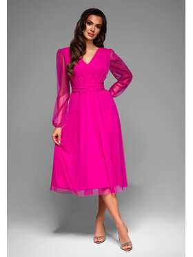 Ombre Ombre Sukienka koktajlowa LA-OM-DLR007 Różowy Regular Fit
