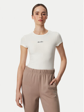 Guess Guess Marškinėliai V6YI01 K4258 Kreminė Slim Fit