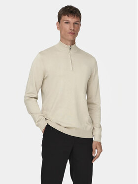 Only & Sons Only & Sons Sveter Wyler 22021264 Béžová Regular Fit