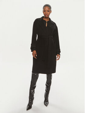 PINKO Pinko Wollmantel Editor 101686 Y27P Schwarz Regular Fit