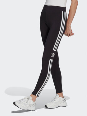 adidas adidas Legingi Trefoil IB7305 Melns Slim Fit