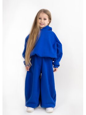 DKaren Sport DKaren Sport Komplet bluza i spodnie materiałowe DK-K-B27 Kids Niebieski Balloon Fit