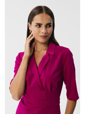 Stylove Stylove Koktejlové šaty S348 Fialová Modern Fit