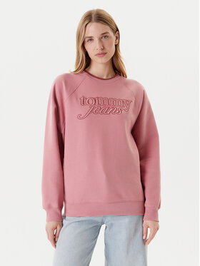 Tommy Jeans Tommy Jeans Світшот Script DW0DW21196 Рожевий Regular Fit