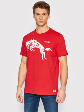 Wrangler Wrangler T-Shirt 75Th Anni W746EEXCJ Czerwony Regular Fit
