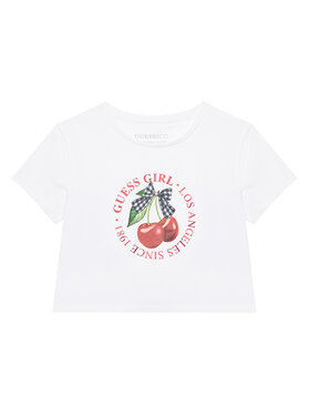 Guess Guess Tričko J6RI02 K6YW4 Biela Relaxed Fit