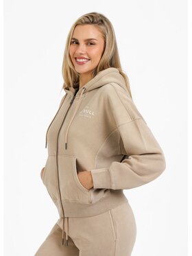 PITBULL PITBULL Bluza rozpinana z kapturem damska Washed Manzanita M/L Beżowy Regular Fit