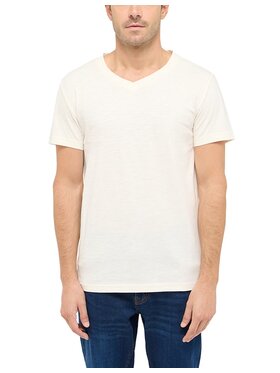 Mustang Mustang T-Shirt Style Amado Biały Regular Fit