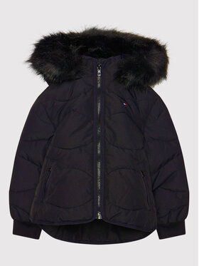 Tommy Hilfiger Pernata Jakna Tonal Fur KG0KG05970 M Crna Regular Fit