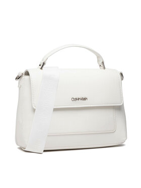 Calvin Klein Calvin Klein Дамска чанта Ck Must Flap Top H Bag Md K60K609119 Бял
