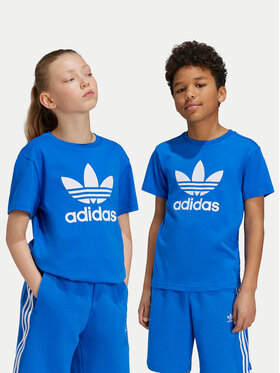 adidas adidas Футболка adicolor Trefoil IY7425 Голубий Regular Fit