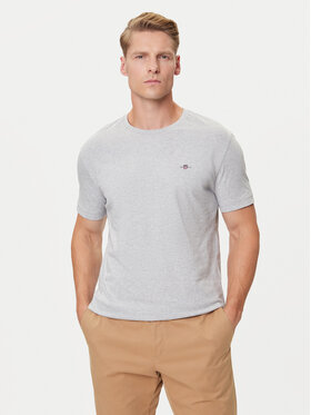 Gant Gant T-Shirt Shield 2003184 Szary Regular Fit