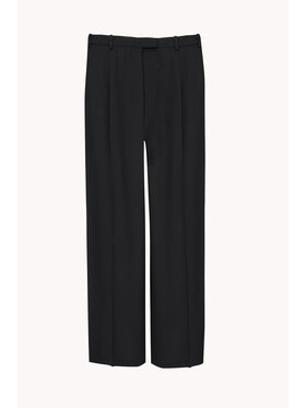 Epuzer Epuzer Spodnie materiałowe Loose wool Czarny Loose Leg