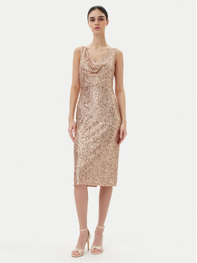 Rinascimento Rinascimento Rochie cocktail CFC0123778003 Auriu Regular Fit
