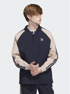 adidas adidas Džemperis ar kapuci SST Woven Jacket IC5543 Zils Regular Fit