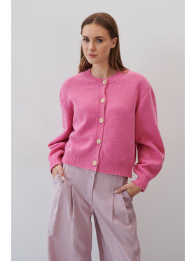 Fobya Fobya Kardigan F2059 Różowy Basic Fit