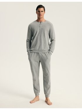 Esotiq Esotiq Piżama 44048 Szary Regular Fit