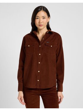 Lee Lee Koszula REGULAR WESTERN SHIRT Brązowy Regular Fit