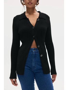 BENU BENU Kardigan sweter Czarny Regular Fit