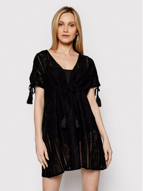 Iconique Iconique Sukienka plażowa Molly IC21 018 Czarny Regular Fit