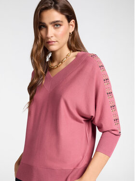 Elena Mirò Elena Mirò Kardigan M462Z000595N019 Różowy Boxy Fit