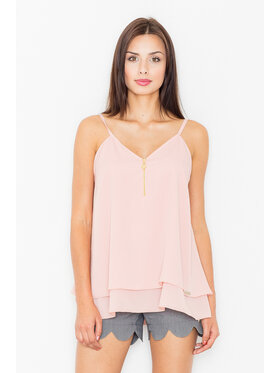 FIGL FIGL Bluzka M481 Różowy Regular Fit