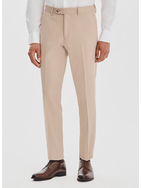 Pako Lorente Pako Lorente Spodnie garniturowe P25WF-6G-015 Beżowy Slim Fit