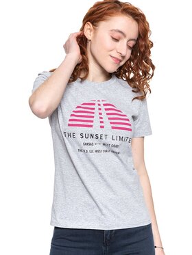 Lee Lee T-Shirt SUNSET TEE Szary Slim Fit