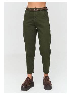 Makadamia Makadamia Jeansy C91 Khaki Loose Fit