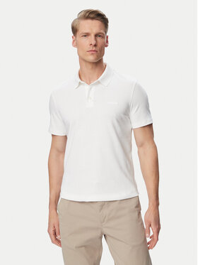 Calvin Klein Calvin Klein Тениска с яка и копчета LV04LH204G Бял Regular Fit