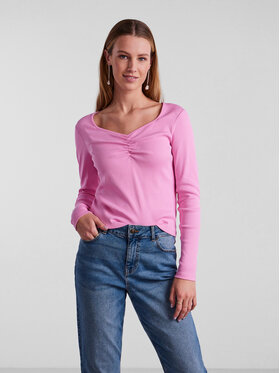 Pieces Pieces Μπλουζάκι 17135564 Ροζ Slim Fit