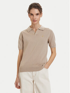 Beverly Hills Polo Club Beverly Hills Polo Club Polo särk P-SS26W-M550273 Beež Regular Fit