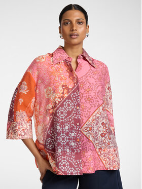 Elena Mirò Elena Mirò Camicia 5019Z100035N001 Arancione Regular Fit