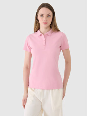 4F 4F Polo 4FWMM00TPTSF365-56S Różowy Slim Fit