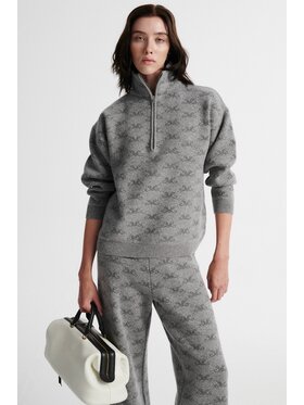 MARI PRETI MARI PRETI Sweter MONOGRAM M COZY Szary Loose Fit